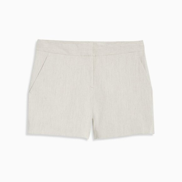 Theory Good Linen Tailored Shorts Flax Beige Size 10